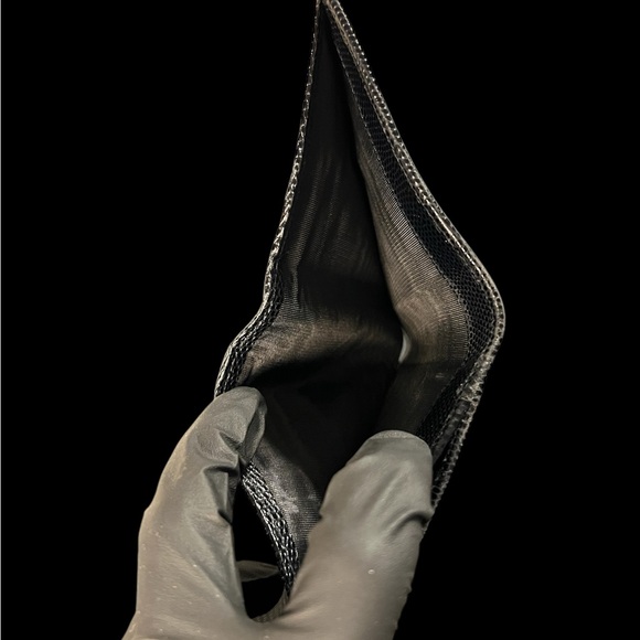 Ferragamo Dark Navy Lizard Print Kisslock Trifold Wallet W/Box & Dust Bag A208 - Picture 7 of 11